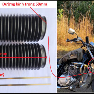 Bọc phuộc che bụi phuộc Suzuki GZ150A GZ25HS …. Và các dòng xe tương ứng 37x55x220mm Giá 1 đôi