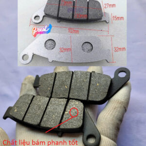 Má phanh CB400 92-98 NC36 CBR400 VT250 VTR250 CBR250 GZ150 Versys 300 CM125 Hornet 600 CB650F CB750 CBR600 Rebel 300 Rebel 500 CB500x ... Và các dòng xe tương ứng Má phanh bố thắng trước