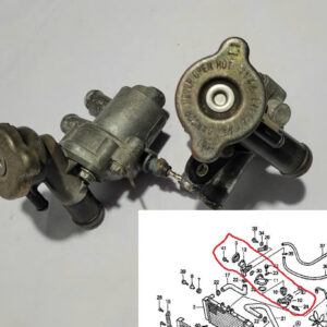 Full cổ nắp hệ thống làm mát HONDA CB400 9X Vtec/ Revo 1992- 2025 CBR250 CBR400 Hornet 250 Jade 250 Shadow Steed và các dòng xe tương ứng Hàng Nhật Zin